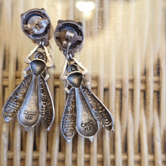 Lapis Lazuli Intricate Bug Earrings 🦗🪲🐞🐛 - Picture 6 of 6